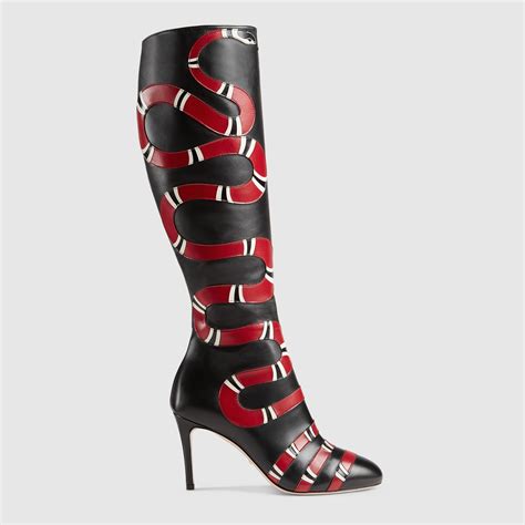 gucci boots with snake sole|Gucci black boots with snake.